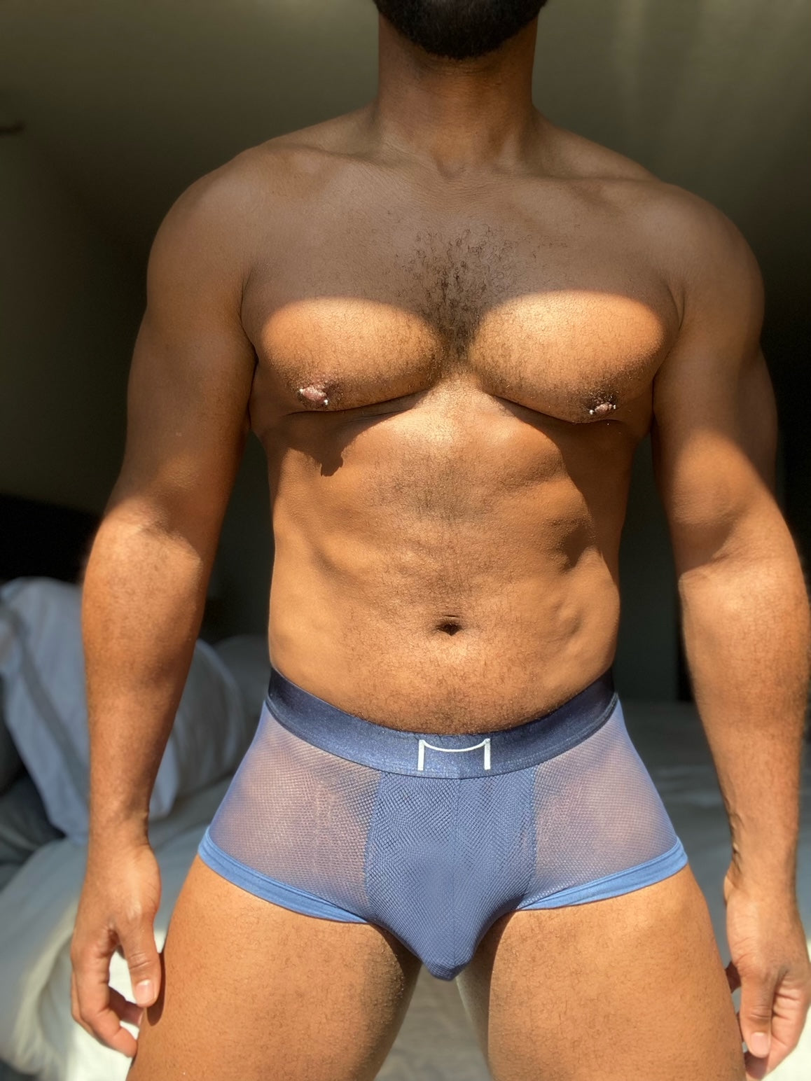 Dark Blue Mesh Boxers